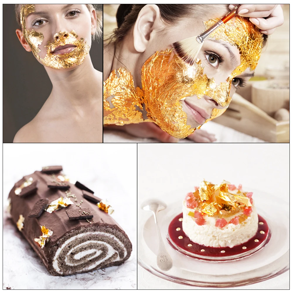 24k Edible Gold Leaf Foil Masks