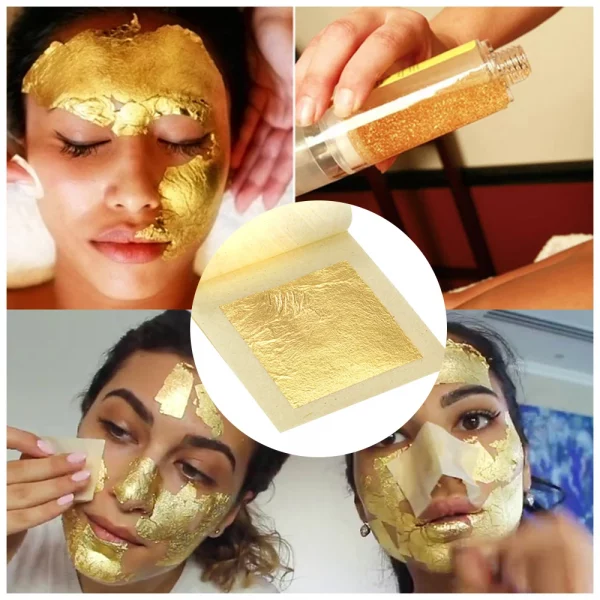 24k Edible Gold Leaf Foil Masks - Image 3